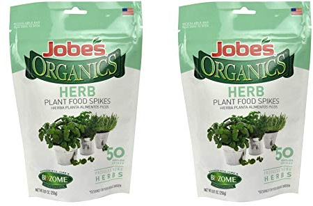 Jobe's Organics Herb Fertilizer Spikes, 50 Spikes(2-Pack)