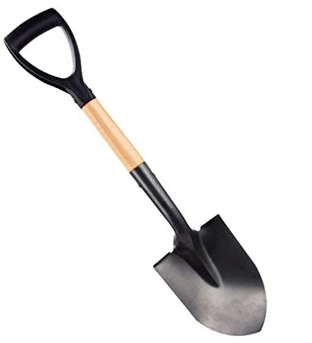 Acan Tradineur - Pala de jardín con Punta de Hierro, Mango de Madera, asa de plástico para cavar, Quitar Nieve, Trabajos de Campo, labores agrícolas, Camping (Color Surtido - 68 x 15 cm)