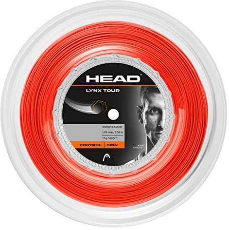 HEAD Unisex-Adult Lynx Tour Rolle Tennis-Saite, Orange, 1.20 mm / 18 g