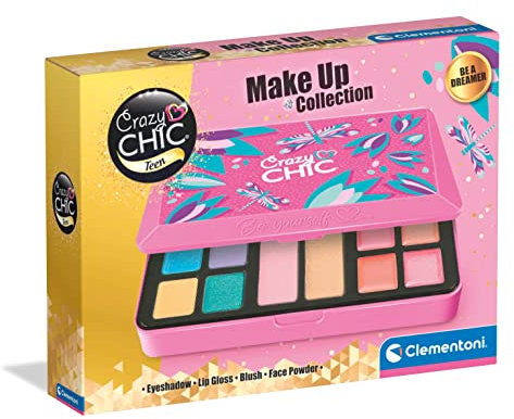 Clementoni - 18763 - Estuche de Maquillaje Dreamer de Crazy Chic- Set de Maquillaje Infantil, Juguete para niñas Desde 6 años