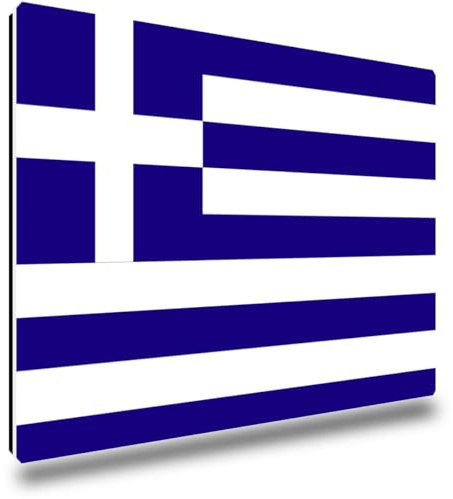 TRIOSK Kühlschrankmagnete Länderflaggen Magnet Flagge Griechenland Reise Souvenir Geschenk für Reiseliebhaber Weltenbummler Kühlschrank stark eckig groß 85x55 mm
