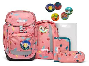 ergobag Pack Set ergonomischer Schulrucksack, Schulranzen, Vorgänger-Kollektion, flexibel 6-teilig 1.Klasse Grundschule