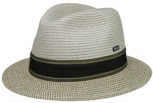 Lipodo Green Traveller Straw Hat Melange Contrast Band Made in Italy Men Summer