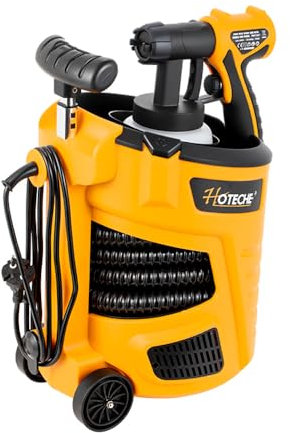 Hoteche 700W HVLP Elektrische Farbsprühpistole - 800ML Farbspritzpistole Lackierpistole - 2.5mm Düse, 1000ml/min - 3m Schlauch – Farbsprühgerät
