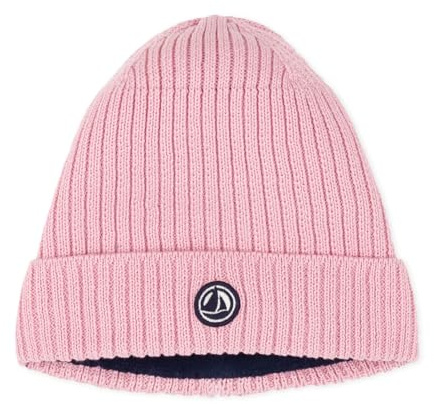 Petit Bateau Bonnet Enfant en Tricot doublé en Polaire