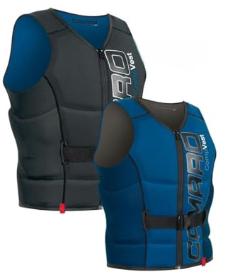 Camaro Comp Slasher Neopren Prallschutz Weste Wakeboard Kite Wasserski Black/Blue (48 (S))