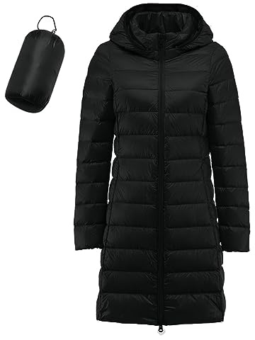 JiJiRuDU Piumino Donna Lungo Leggero Mezza Stagione Trapuntato Piumino Ripiegabile Cappotto Giubbotto Imbottito Elegante Giacca Invernale Caldo Antivento Giubbino