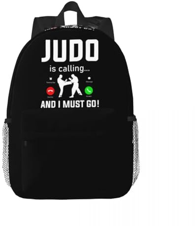 QIOEURYU Sacs à dos Loisirs En plein air Monde Judo Journée Grande capacité Garçons Filles BookBag Sacs à bandoulière pour hommes Femmes Enfants Sac d’école Cadeaux de vacances