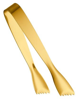 Btgghytr Pinze ergonomiche per servire il ghiaccio, resistenti alla ruggine, clip in acciaio inox, facile da pulire, strumento professionale per barista, pinze per cubetti di ghiaccio