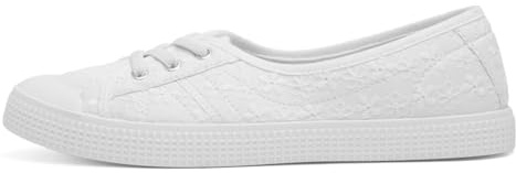 Lilley Womens White Floral Slip On Canvas Shoe - Size 5 UK - White