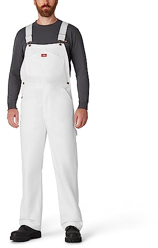 Dickies Herren Painters Latzoverall, Weiss/opulenter Garten, 30W / 32L
