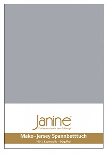 Janine Spannbettlaken Mako Feinjersey Classic Jersey 5007, Größe:180 x 200-200 x 200 cm, Farbe:Platin 28