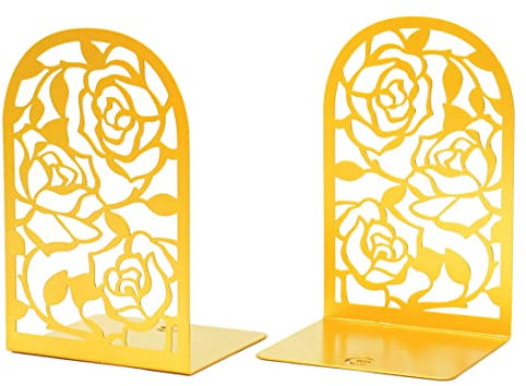 CNK Premium Book Ends for Shelves, Metal Stopper for Home Office Heavy Books, Shelf Holder, Home Decorative, Stoppers (Rose Gold)