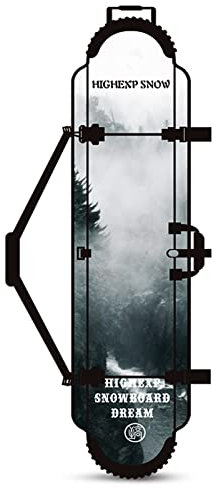 WEALTHY73 Snowboardtasche Schulterschutzhülle Aufbewahrungstasche Dicke Verschleißfeste Boardschutzausrüstung SBR Wasserdichtes Material,Gray,165CM