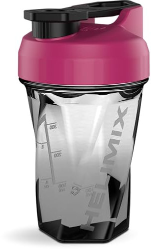 Helimix 2.0 Vortex Blender Shaker Bottle 591 ml - No Blending Ball or Whisk - USA Made - Portable Pre Workout Whey Protein Drink Cup - Mixes Cocktails Smoothies Shakes - Top Rack Safe