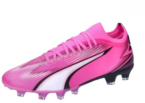 Puma Unisex Adults Ultra Match Fg/Ag Soccer Shoes, Poison Pink-Puma White-Puma Black, 47 EU