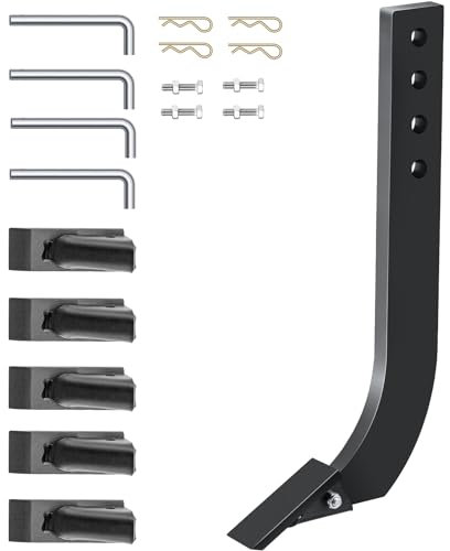 VEVOR Codolo per lama a scatola, codolo per scarificatore da 18'', codolo per raschietto a 4 fori, codolo per ripper con denti e perni conici rimovibili, 4 pezzi