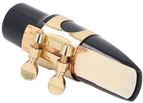 Embout de Saxophone Alto, Clip Premium 2.5, Structure Robuste pour Kit D'embout de Saxophone avec Couvercle Noir