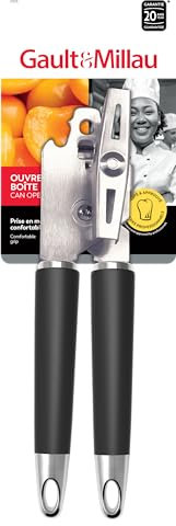 GAULT&MILLAU - Ouvre-Boîte - Pratique et ergonomique - Ouverture facile et sécurisée - Lot de 1, La Collection Inox Brossé