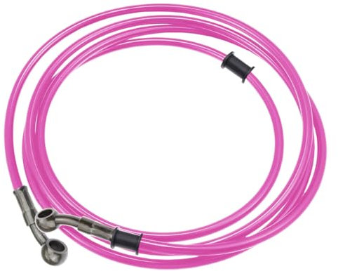 MOCNT 120cm Manguera de Aceite Freno de Motocicleta 28 Grados Latiguillo de Aceite Freno Moto Tubo de Freno Hidráulico Reforzado Tubo Manguera Embrague Freno Línea Rosa