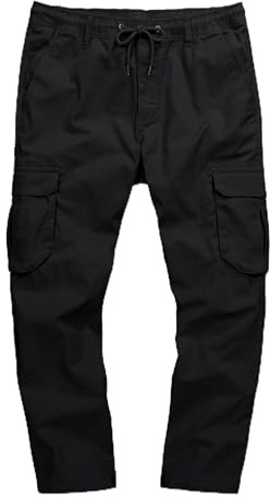JP 1880 Pantalon Cargo pour Homme, Noir, 6XL