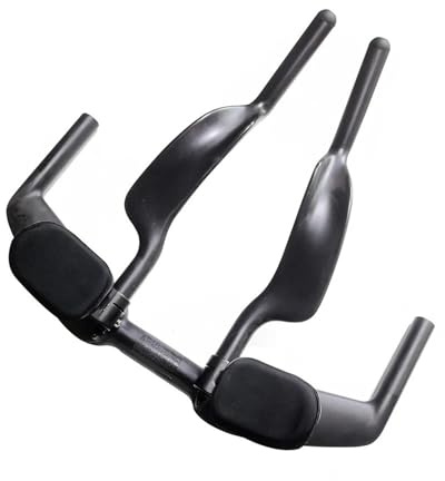 FYYDSCM Road Bicycle Carbon Fiber Rest TT Handlebar - Clip On Aero Bars, Handlebar Extension, Triathlon Time Trial Parts(New 400MM Hole)