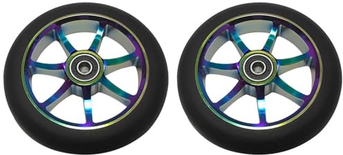 Ruedas de Scooter Ruedas For Patinete Acrobático De 120 Mm, 88 A, PU, ​​con Rodamientos, Núcleo Aluminio, Piezas Repuesto, Accesorios, 2(PVD)