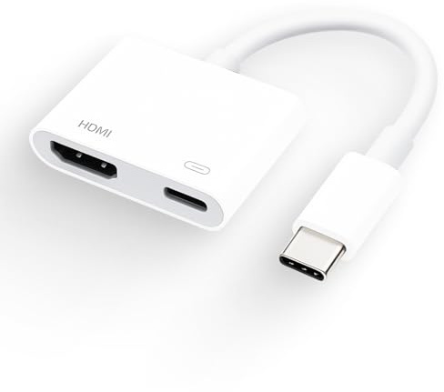 Adaptateur USB C Vers HDMI 4K 60Hz, Câble USB C HDMI Plug and Play pour Mise en Miroir ou Extension d’Écran, Adaptateur USB C pour TV Projecteur Moniteur, Câble AV Numérique Compatible Appareils