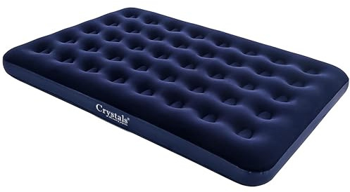 Crystals Double Air Mattress Inflatable Camping Bed, Waterproof Blow Up Bed for Adults & Kids, Quick Inflate Portable Bed with 191x137cm