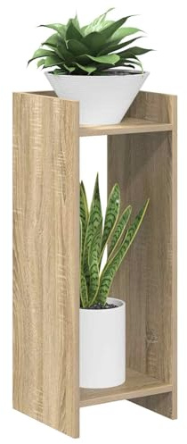 Mokuyary Support de Plante avec étagère Chêne Sonoma 30x30x80 cm Salon