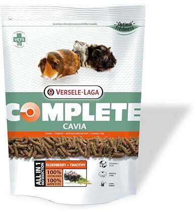 Versele-Laga Complete Cavia nutrición Todo en uno | 500 g | Pellets para cobayas | Contiene heno Timothy | Enriquecido con Bayas de saúco y Hierbas aromáticas