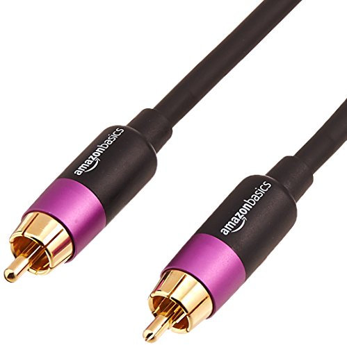 Amazon Basics Subwoofer Cable - 4.6 meters, 10 pack