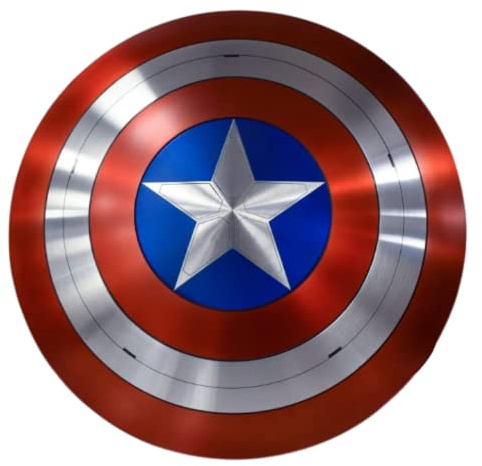 Bouclier en Acier Captain Shield au Design Unique pour Cosplay et Jeu de rôle – Cadeau de Noël et de Thanksgiving, Multicolore, par défaut