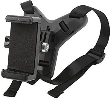 Support Universel de Caméra de Menton pour Casque de Moto, Support de Menton Avant de Casque Antidérapant, Clip de Serrage de Sangle de Menton pour Casque de Vélo pour Téléphone