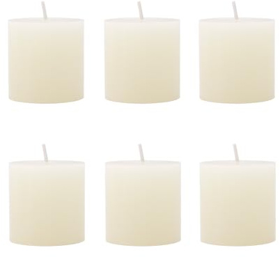 Ovaletta 6 stycken blockljus, vita, stearinljus, adventskrans, blockljus, ljus för adventskrans, blockljus, adventskrans, blockljus för juldekoration, 5 x 5 cm