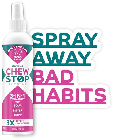 TropiClean Chew Stop Behavior Aid Dog & Home Spray, 236ml