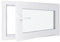 Fenêtre PVC - LxH 900x500 mm -Triple Vitrage - Blanc -poignée à gauche