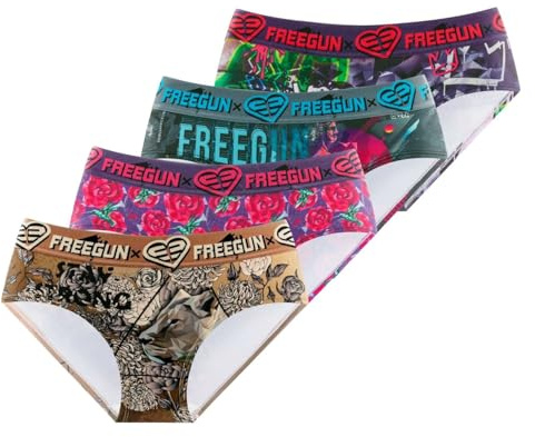 FREEGUN Culotte Femme Sport, Lot de 4, Rose 82 (XS)