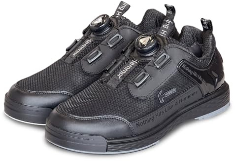 Hammer Power Diesel Night Bowling Shoes - Right Hand (Black, US Footwear Size System, Adult, Men, Numeric, Medium, 9.5)