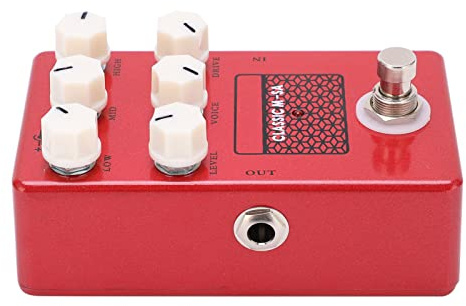 Yctze Effets Analogiques Pédale de Simulation de Haut-parleurs pour Guitare électrique - Pédale de Son Métal avec 6 Boutons et Contrôle d'égalisation, DC 9v 100mA