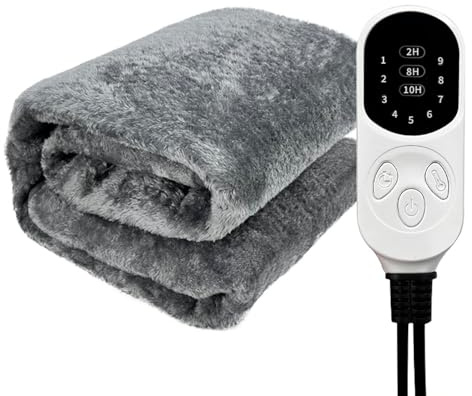 Värmefilt bil värmefilt, 12 V värmefilt med automatisk avstängning, bärbar soffa uppvärmande värmefilt termisk filt värmefilt tvättbar viktad värmefilt för bil 100 x 75 cm