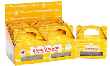 Satya Sandalwood Backflow Incense Cones