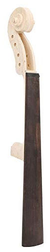 Manche de violon, érable avec ébène sculpté à la main Touche de manche de violon non fini (noir 4/4)(marron)
