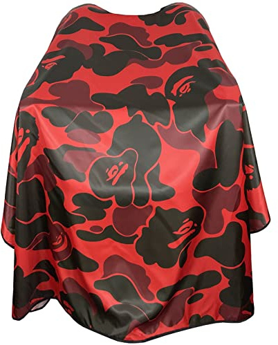 Barbohoo Barber Cape for Men Professional Hair Cutting Salon Cape with Snap Closures Waterproof Large Hairdressing Styling Cape Gown for Barber- 63”× 56” (New Camouflage C)