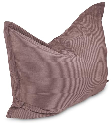Chilly Piley Sittsäck L Xl Xxl Manchester Golvkudde Sittsäck Frigolitfyllning Jätte Sittsäck Manchestermaterial Sittdyna Trädgårdsdyna För Liggande Och Sittande Manchester 180x140 Rosa