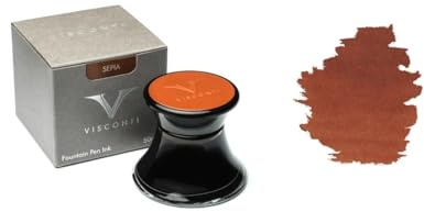Calamaio in vetro Visconti Seppia 50ml