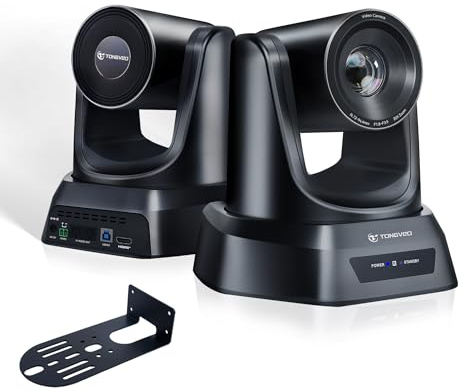 TONGVEO Konferens-PTZ-kamerasystem: 20X optisk zoom, KI-automatisk spårning, 1080P 60fps, HDMI & USB. Perfekt för kyrka, streaming och videokonferenser. Kompatibelt med Zoom & OBS. Enkel installation