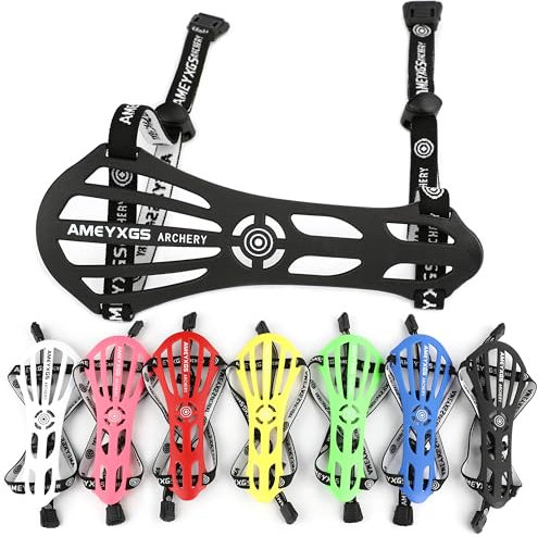 limaity Bogenschießen Armschutz Nylon Bogenschießen Bracer Bogen Schutzhülle für Outdoor Recurve Compound Bogen Jagd (Schwarz)