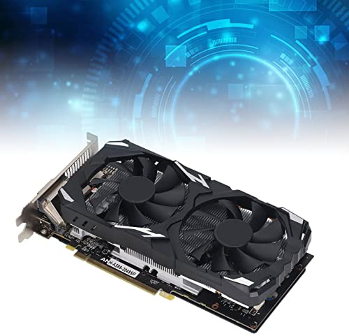 EIMSOAH Tarjeta Gráfica RX 580 de 8GB, Tarjeta de Vídeo 256Bit 2048SP GDDR5, Tarjeta de Vídeo de Computadora con Dos Ventiladores Freeze para Oficina y Juegos (RX580 8GB GDDR5 256BIT)