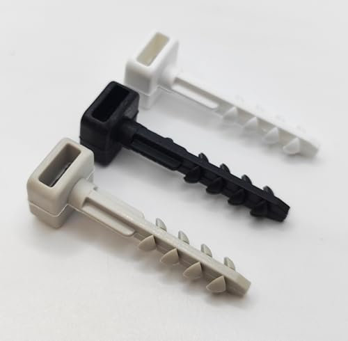 Gabex® 100 hasta 1000 clavos para tacos de 6 x 40 mm, para bridas de hasta 9 mm de ancho (100 unidades, gris)